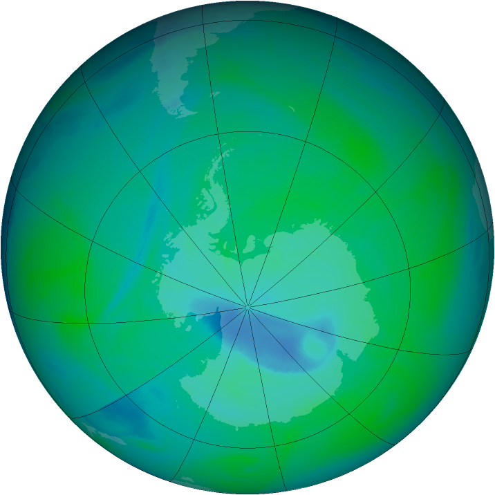 Ozone Map 2005-12-16